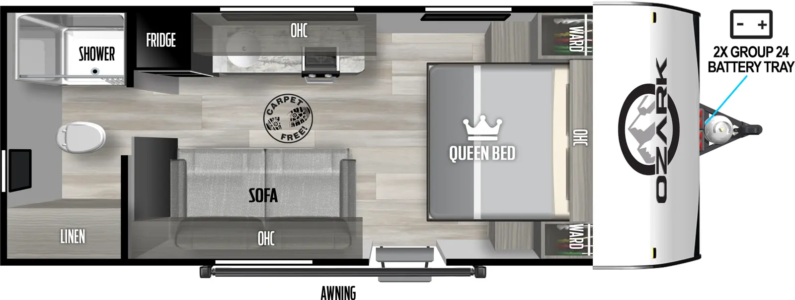 Ozark 1610RBLE Floorplan